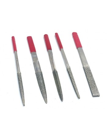 Set 5 Electroplated Diamond Files 210mm