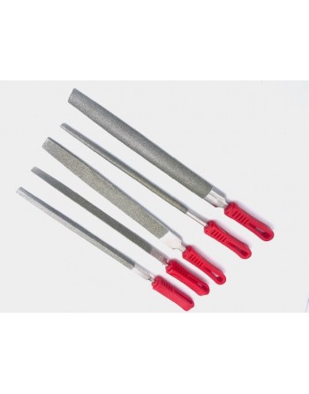 Set 5 Electroplated Diamond Files 250mm