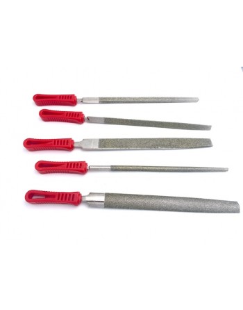 Set 5 Electroplated Diamond Files 250mm