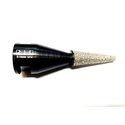 Rounded Cone Diamond Bit Ø15/5mm x 50mm M14